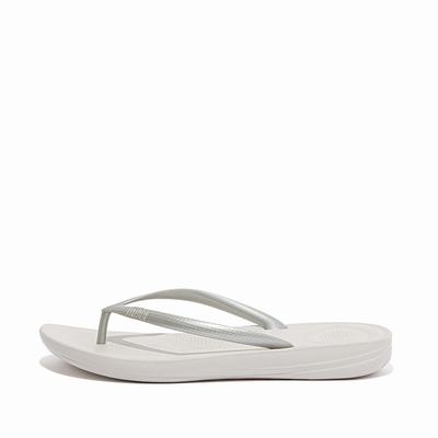 Fitflop Iqushion Ergonomic - Flip Flops Damen - Silber (BUK283195)